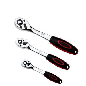 Llave de Trinquete Curva de Liberación Rápida de 72 Dientes, 1/4", 3/8", 1/2", de Acero de Alta Dureza, Herramienta Manual para Reparación Automotriz - Product Image 1