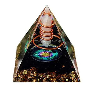 Atacado cura pedras gerador de energia resina orgonita pirâmide orgonita para espiritual