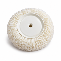 Tampon de polissage en laine naturelle en gros avec plaque de support en plastique, roue de polissage à poils longs pour le detailing automobile et le polissage des métaux
