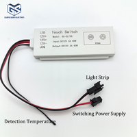 Variateur d'intensité LED intelligent 12V 24V 5A pour miroir de salle de bain, avec contrôle tactile, temporisation, dégivreur et gradation progressive