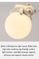 Lampu Langit-langit Beruang Awan Krim LED Akrilik Modern untuk Kamar Tidur dan Kamar Anak-Anak - Pencahayaan Spektrum Penuh Ramah Mata