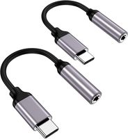 Adaptor USB C ke Jack Headphone 3.5mm dengan Kabel Dongle Audio Aux Tipe C untuk iPhone 16 15 Pro Max Samsung iPad