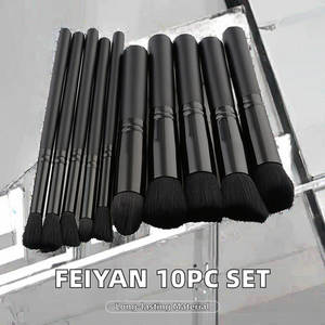 Set de 10 Brochas de Maquillaje Kabuki Veganas de Marca Privada, Pelo Sintético, Tamaño Grande, Herramienta de Belleza - Product Image 2