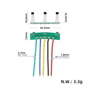 เซ็นเซอร์มอเตอร์ฮอลล์ G3141 สำหรับสกู๊ตเตอร์ไฟฟ้า จักรยานไฟฟ้า ยานยนต์ไฟฟ้า 2 ล้อ พร้อมสายเคเบิลและแผงวงจร G3141 60 °   แผงวงจรพิมพ์ - Product Image 2