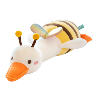 Nuevo Estilo Peluche de Ganso Blanco Grande Transformado en Abeja, Juguete de Peluche Creativo, Almohada, Regalos de Cumpleaños, Venta al por Mayor - Product Image 1