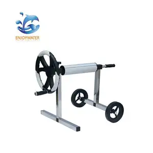 Swimming Pool In ground Solar Manual Cover Roller Reel With S/S Frame Outdoor Garden Pools Cover Accessories