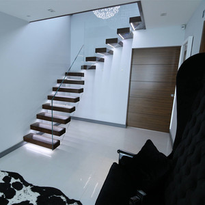 Holz stufen Schwimmt reppen Moderne Glas geländer Schwimmende Holztreppe - Product Image 5