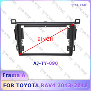 Pour <span class=keywords><strong>Toyota</strong></span> <span class=keywords><strong>RAV4</strong></span> 2013-2018 Kit de montage de tableau de bord en plastique ABS personnalisé pour autoradio, cadre pour écran tactile, connexion USB - Product Image 4