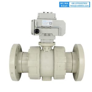 YMER <strong>UPVC</strong> Electric <strong>Ball</strong> <strong>Valve</strong> AC220V 10PPHFQ+CEA220S Open/colse With 2 Integrated Auxiliary Switches - Product Image 3