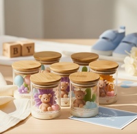 Arovi - Bougie en verre minimaliste conçue pour les baby showers de garçons et les célébrations d'accueil avec étiquette personnalisée | Enfants et PetSafe