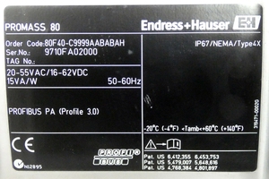 Endress+hauser Promass 80F40-C9999AABABAH PROFIBUS PA (โปรไฟล์ 3.0) DN40 1 1/2 นิ้ว - Product Image 4