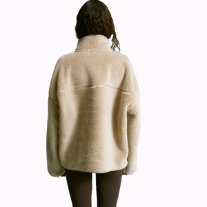 <span class=keywords><strong>Veste</strong></span> surdimensionnée pour <span class=keywords><strong>femme</strong></span> avec logo personnalisé, <span class=keywords><strong>bleu</strong></span> <span class=keywords><strong>marine</strong></span>, poche zippée, manches longues, <span class=keywords><strong>veste</strong></span> d'automne, <span class=keywords><strong>veste</strong></span> en sherpa d'hiver pour <span class=keywords><strong>femme</strong></span> - Product Image 6