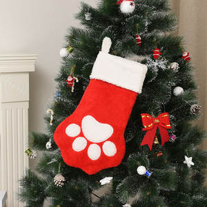 Wool Paw <b>Stocking</b> Fashionable Large Hanging for Pets Bulk Paw Shaped <b>Christmas</b> <b>Stocking</b> - Product Image 6
