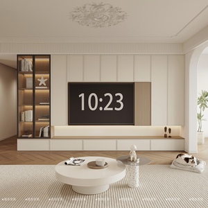 Set Moderno di <span class=keywords><strong>Mobili</strong></span> TV a Parete, Unità di Stoccaggio Combinata per Soggiorno, Centro di Intrattenimento per Camera da Letto - Product Image 2