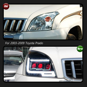 ชุดแปลงเลนส์ไฟหน้า LED สำหรับ Toyota Land Cruiser Prado ปี 2003-2009 พร้อมไฟวิ่งกลางวันและไฟเลี้ยวแบบ Sequential - Product Image 2