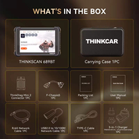 Tablette de diagnostic automobile robuste de 8 pouces 689BT, outil de diagnostic complet du système avec contrôle bidirectionnel pour plus de 150 marques de véhicules