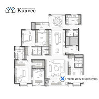 KUAVEE Services de modélisation et de rendu 3D Max de haute qualité, conception d'intérieur professionnelle pour toute la maison, décoration de salle de sport de luxe, extérieur