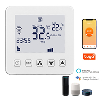Termostato de aire acondicionado inteligente HY08AC-4, Unidad de bobina de ventilador de 3 velocidades, termostato de CA, válvula de encendido/apagado, control por aplicación Tuya, FCU