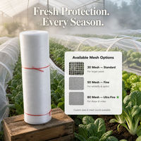 Filet anti-insectes ultra fin 120 mailles en HDPE, résistant aux UV, blanc, barrière antiparasitaire pour serre, culture hydroponique, pépinière, ferme biologique