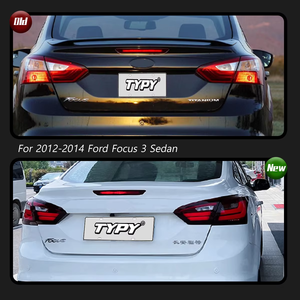 Luci di coda per auto TYPY per <span class=keywords><strong>Ford</strong></span> <span class=keywords><strong>Focus</strong></span> 3 berlina 2012-2014 luci di coda per auto luci di marcia diurna indicatori di direzione dinamici - Product Image 2