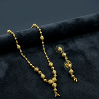 Colliers de perles micro-plaquées or 14K, 18K, 24K en gros, bijoux en laiton plaqué or, Oro Joyeria, colliers courts.