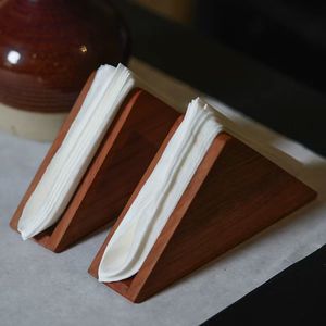 Japanese Style Solid Wood Napkin Holder Triangular <b>Shelf</b> <b>Desktop</b> Tissue Organizer For Dining Table Japandi Design - Product Image 4