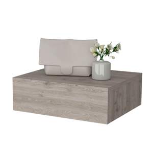 DB Modern Luxury Solid Nightstand Gris claro Montado en la pared Muebles de dormitorio flotantes Plegable ensamblado para un apartamento conveniente - Product Image 5