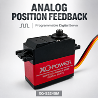 XQ-POWER Servo numérique à engrenages métalliques 35-40kg.cm 6.8V IP66 étanche 0.17s 180 degrés pour voitures RC 1/8 1/10, pièces d'avion, drift