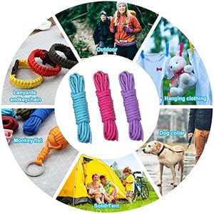 Corde Paracord Tressée 7 Brins en Nylon 4mm Noir 550 pour Bracelet, Vente en Gros, Personnalisée, pour Camping, Pas Cher - Product Image 4