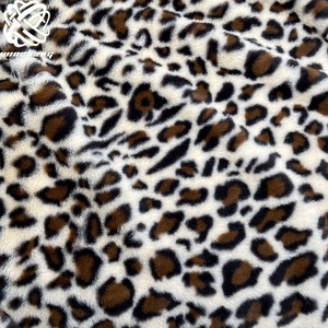 Nhà Máy Riêng Nhà Máy Bán Buôn <span class=keywords><strong>Leopard</strong></span> Patterned Jacquard Vải Cọc Ngắn Sang Trọng Faux Fur Vải - Product Image 3