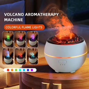 2023 nueva actualización Lava volcán erupción Aroma difusor 360ml 7 colores luces LED llama niebla humidificador de aire para el hogar - Product Image 2