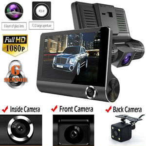 Caméra HD plein écran 1080p, <span class=keywords><strong>dashcam</strong></span> et bonne vision nocturne, enregistreur vidéo de voiture avec 3 objectifs, enregistrement vidéo avant, intérieur et arrière - Product Image 1
