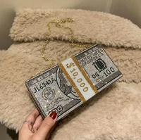 Pochette de soirée de luxe en strass et cristal, sac à main tendance avec chaîne et fermeture magnétique