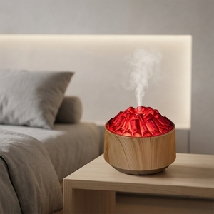 Electric <b>Humidifier</b> 300ml Easy One-Button Operation Realistic Flame Ambient Lighting Aromatherapy - Product Image 1