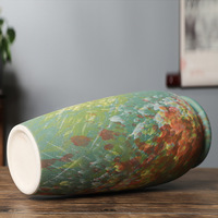 Haut de gamme rétro paysage Dezhou Vase en céramique Wabi-Sabi Style décoration de la maison ornement argile matériel mat glaçure pour la culture hydroponique