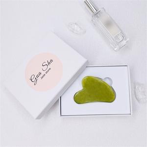 Nouvel outil de massage corporel en pierre de cristal naturelle, pierre de jade verte Gua Sha Guasha - Product Image 5