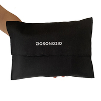 Échantillon Gratuit : Pochette/Sac à Poussière en Toile de Coton Bio Noir Biodégradable avec Rabat pour Chaussures et Chaussettes