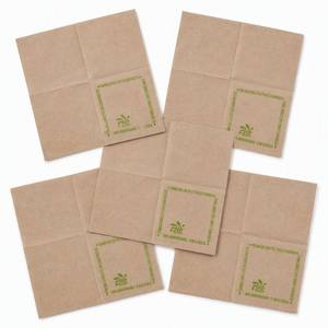 Serviettes en papier colorées Bio Delivery, style sac, 2 plis, 4 volets, écologiques, en pâte recyclée, pour dîner - Product Image 2