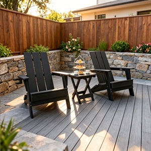Chaise <span class=keywords><strong>Adirondack</strong></span> Pliante en PEHD Effet Bois, Chaise Grenouille en <span class=keywords><strong>Plastique</strong></span> Résistante aux Intempéries, Mobilier d'Extérieur pour Patio et Jardin – Vente Chaude Usine - Product Image 1