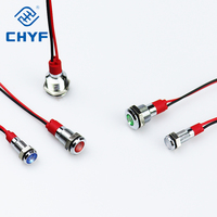 CHYF 6MM 8MM 10MM 12mm Bleu 24V LED Lampe pilote en acier inoxydable avec pieds à vis IP66/IK08 pour panneau