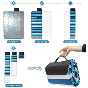 Tapis de plage pliables en gros, tapis de pique-nique personnalisés <span class=keywords><strong>pour</strong></span> le camping en plein air, les bancs et les parcs - Product Image 3