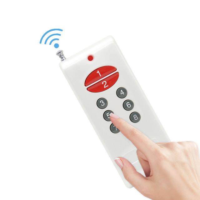 1000 Meters Long Distance 1 2 6 8 Buttons RF Wireless Remote Control Switch 433mhz 315mhz Learning Code Fixed Code