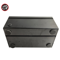 Mélangeur de cartes automatique de luxe ZHENLONG à 2 jeux pour Baccarat, Texas Poker, Jeux d'argent, Personnalisable, Électronique, LED, Métal Noir QL-MCS-02
