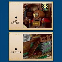 Reobrix 66018 MOC Medieval de Tres Pisos, 2831 Piezas, Diseño Desmontable, Juguetes para Niños, Regalos, Modelo DIY, Bloques de Construcción Educativos para Niños