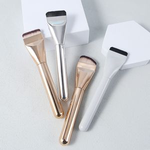 Ensemble de pinceaux de maquillage pour les yeux de haute qualité avec logo personnalisé, fibres synthétiques, <span class=keywords><strong>pinceau</strong></span> plat en plastique électro-plaqué portable - Product Image 1