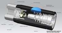 Coupleur de sécurité femelle G1/2 "à douille pneumatique à bouton-poussoir