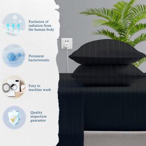 Taie d'oreiller de mise à la terre en coton naturel tricoté, rectangulaire, à propriétés antibactériennes, pour la maison et l'hôpital - Product Image 2