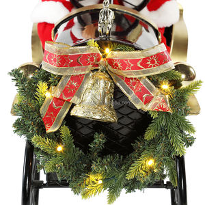 Enorme Decorazione Natalizia Babbo Natale Animato con Musica, Bambola Ornamentale, Statuetta Festiva, Peluche Natalizio - Product Image 4