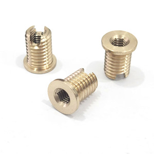 Inserts filetés métriques M4 16x20mm en cuivre rainuré, filetage interne et externe pour plastique, sur mesure, OEM - Product Image 2