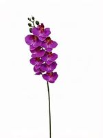 9 têtes d'orchidées artificielles Phalaenopsis avec feuilles, fausses fleurs d'orchidées pour la décoration de la maison, des mariages et des vases